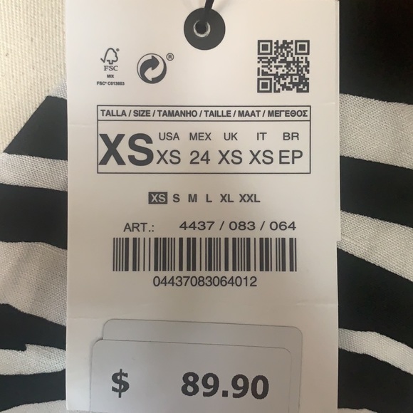 Zara belted zebra print midi dress Size XS - Picture 3 of 6